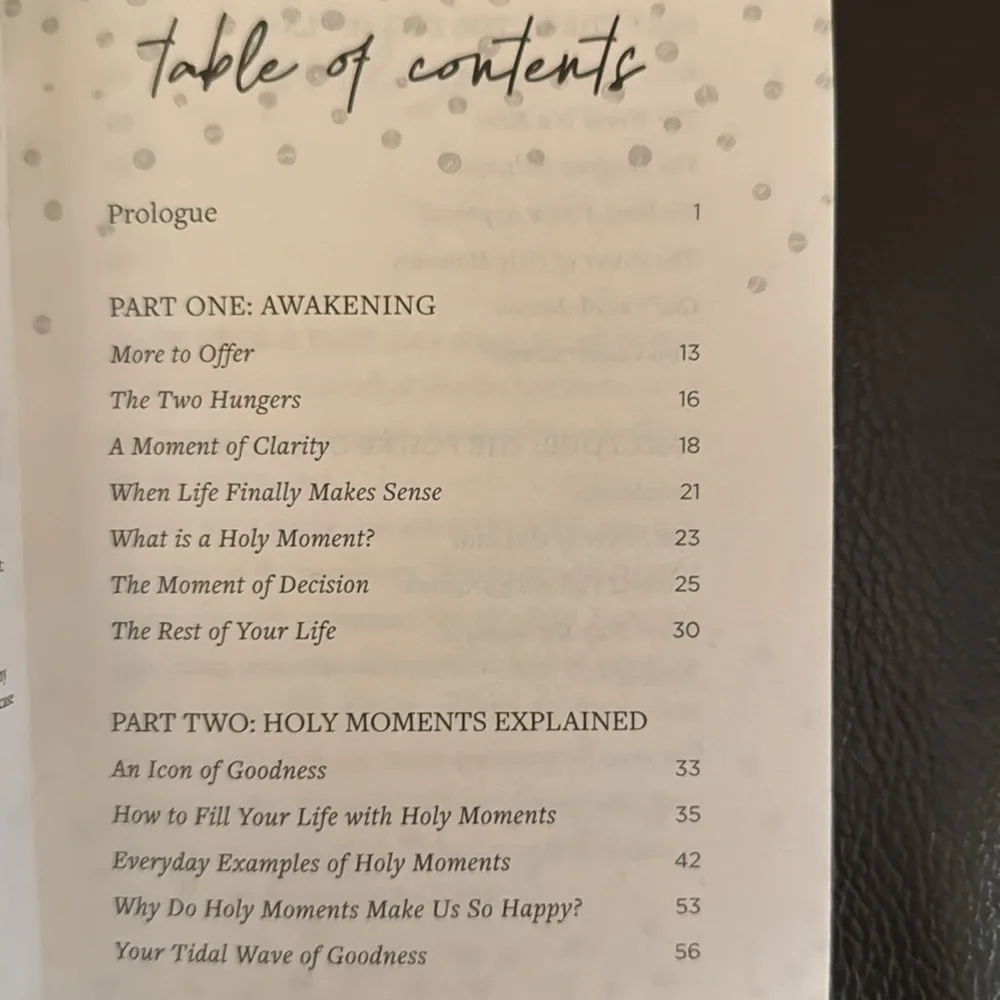 Paperback Handbook “Holy Moments” by Matthew Kelly - Gold Dotted Cover